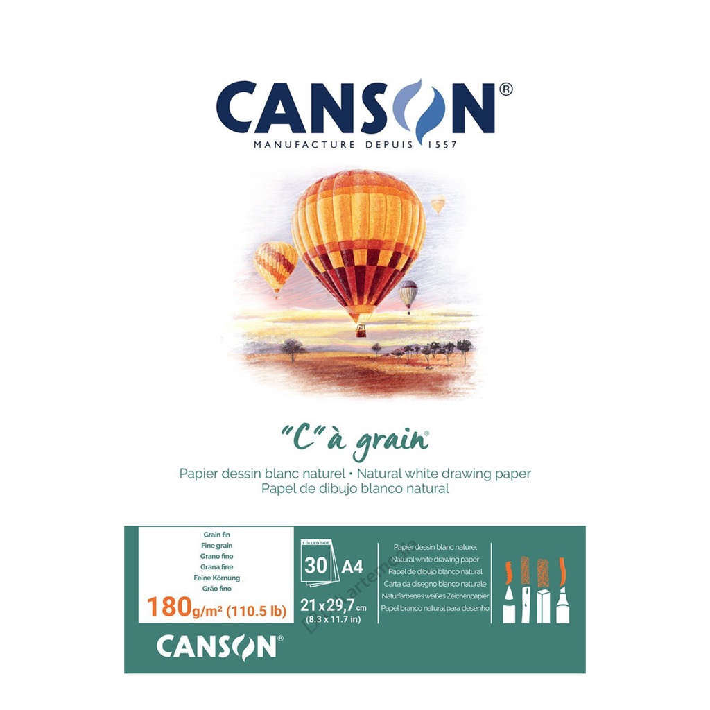 Canson &quot;C&quot; A' Grain / A4 / 180gsm / 30 Sheets