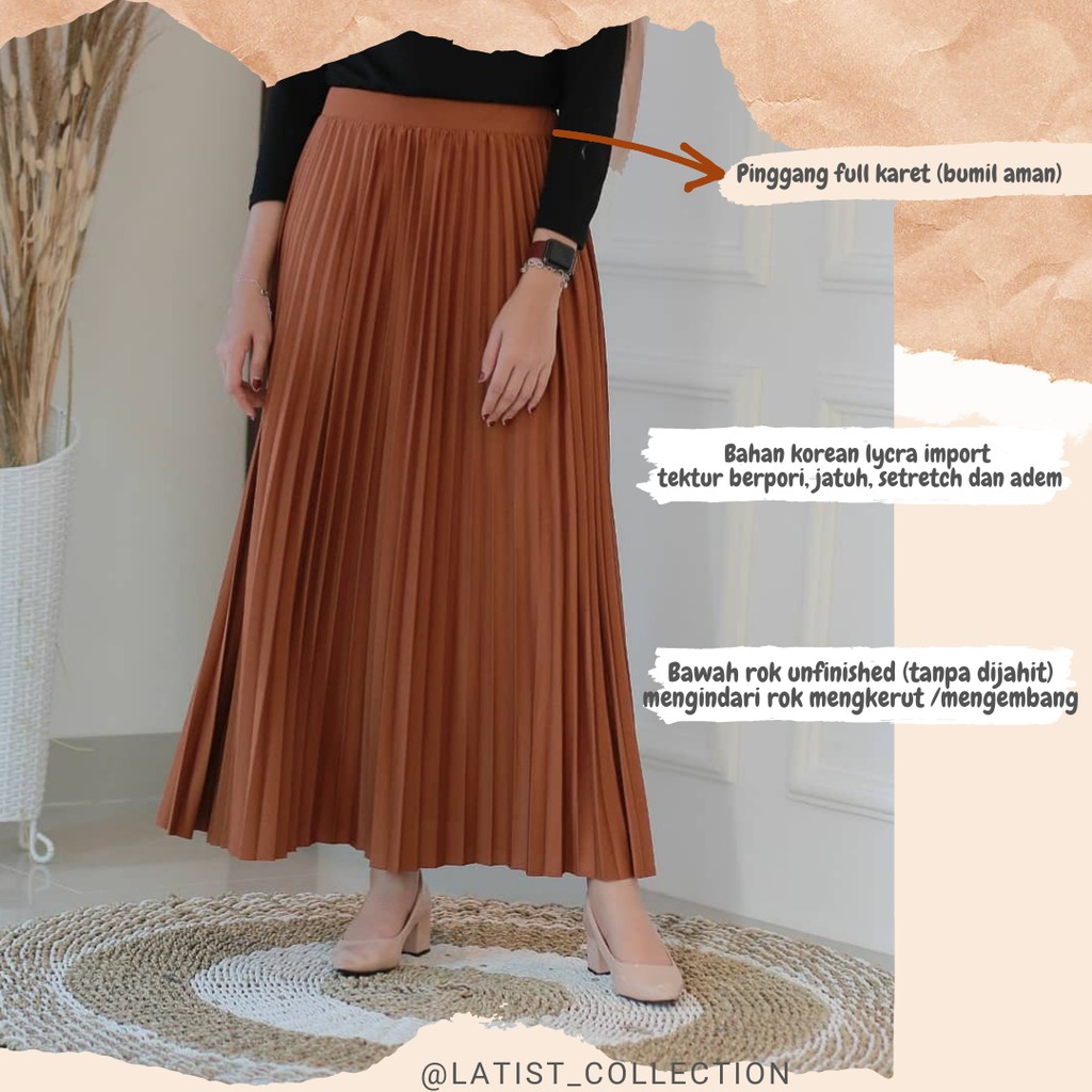 PLEATED SKIRT PREM UMBRELLA/ROK PLISKET IMPORT/MAXI SKIRT/ROK PLISKET LILAC/ROK PANJANG/FLARE SKIRT