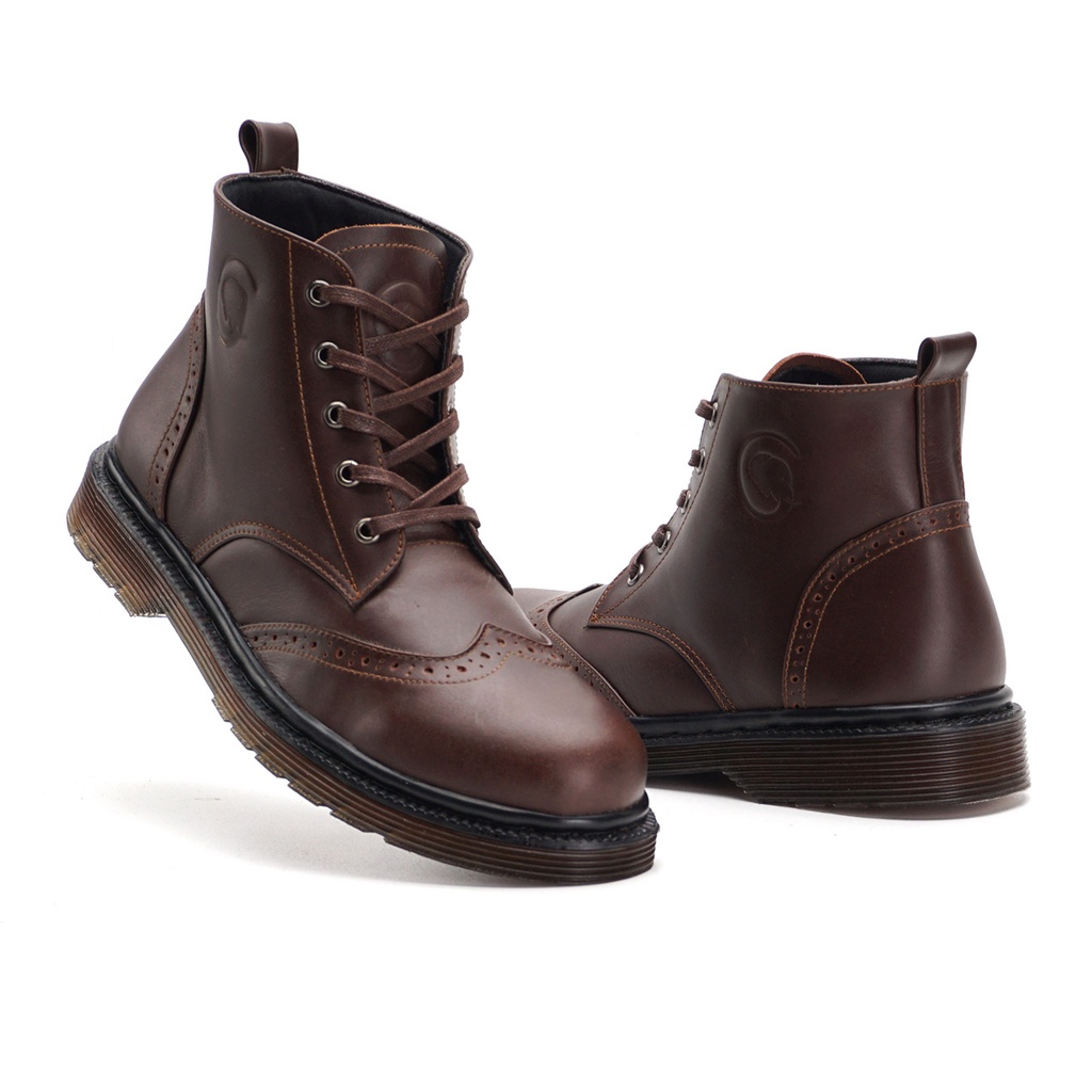 Pellife Brown (Kulit Asli) - Boots Pria Kulit Asli Kasual Original - Boot Kulit Sapi Asli