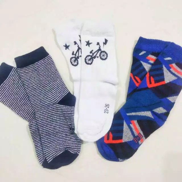 KAOS KAKI ANAK TK LAKI LAKI 1 PASANG, MOTIF KARAKTER KARTUN BAHAN KATUN HALUS