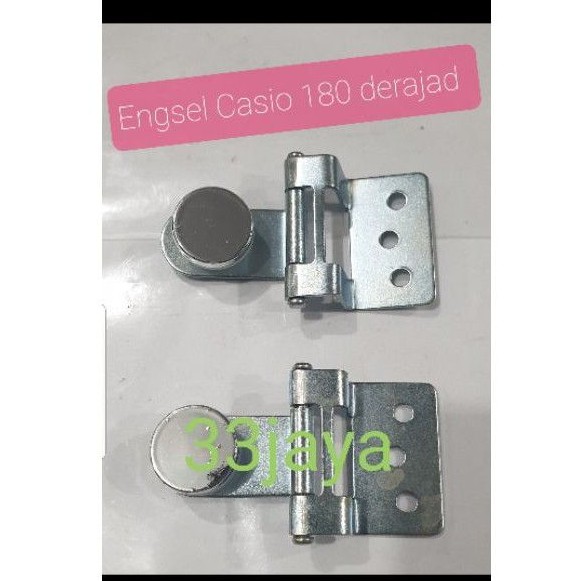 Engsel Lemari Kaca Casio 180 derajad Chrome per pasang