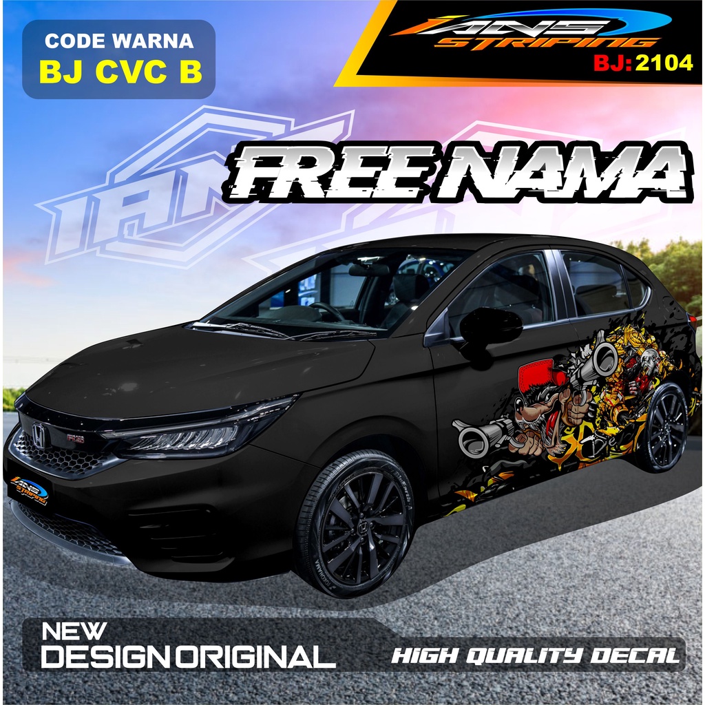 STIKER MOBIL HONDA CITY / VARIASI STICKER MOBIL HONDA BRIO / STIKER MOBIL JAZZ / DECAL STIKER MOBIL AVANZA AYLA