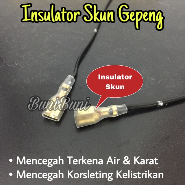 Insulator Plastik Skun / Terminal Gepeng / Kondom Skun Female Gepeng Tebal