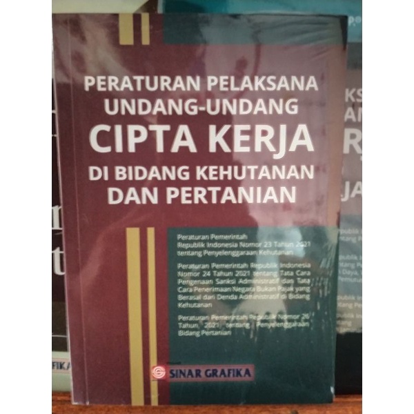 Jual Peraturan Pelaksana Undang-Undang Cipta Kerja Di Bidang Kehutanan ...