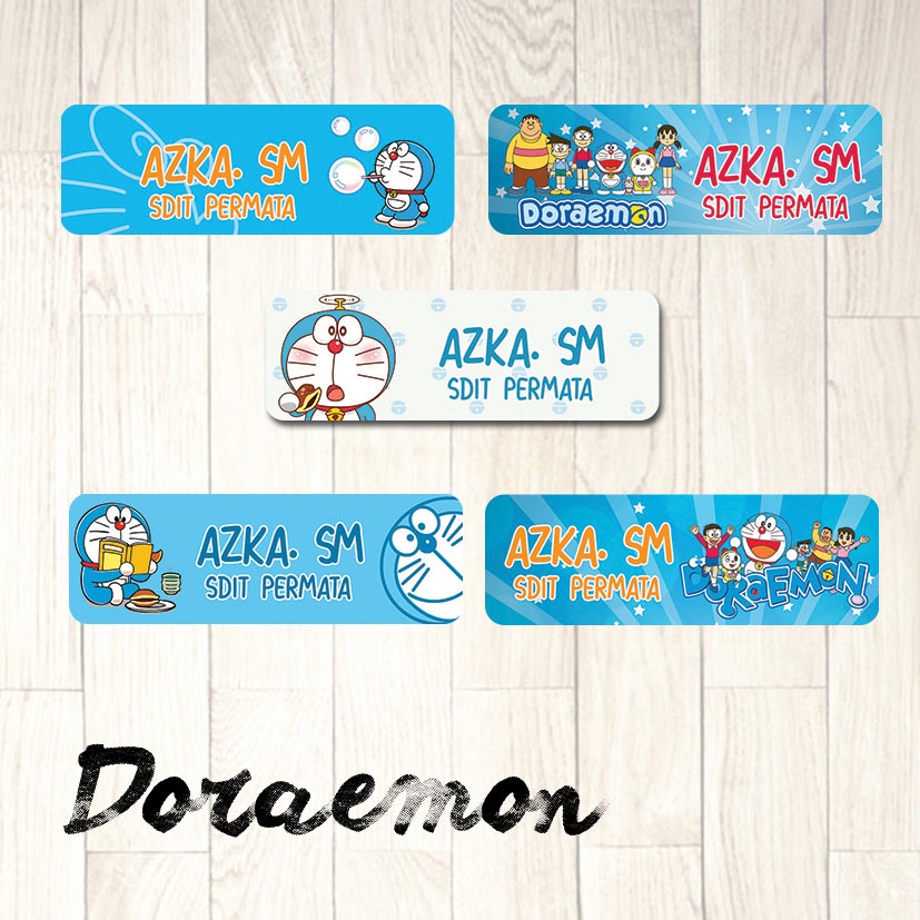 

STIKER LABEL NAMA DORAEMON