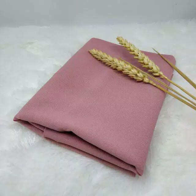 Pashmina Diamond premium crepe Polos Termurah Pajang 180x75cm SABYAN Ori WINSHIJAB1-Pas dusty pink