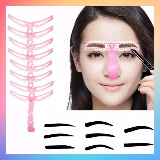 Cetakan Alis isi 8 Mode / Eyebrow Template Delapan Modal / Alat Cetak Alis