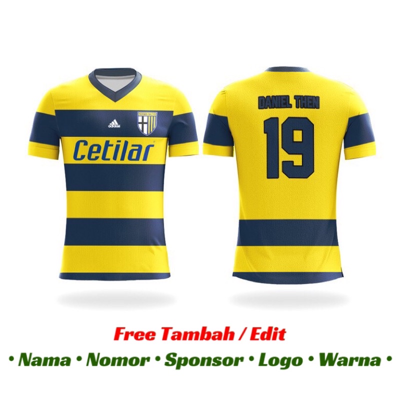 Jersey Baju Kaos Bola Futsal Sepak Bola Custom | Dryfit Premium Free Custom Nama Nomor | AC PARMA SE
