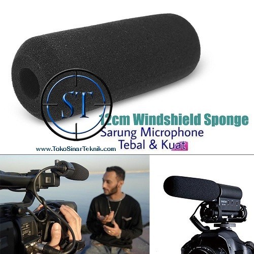 Busa Microphone 12cm Sponge Replacement Foam Mic Windshield Interview Spons Windshield Spon Foam 12 CM