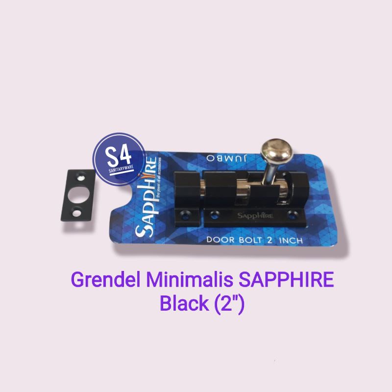 Grendel Pintu Minimalis BLACK/Slot Jendela Minimalis Black (2")