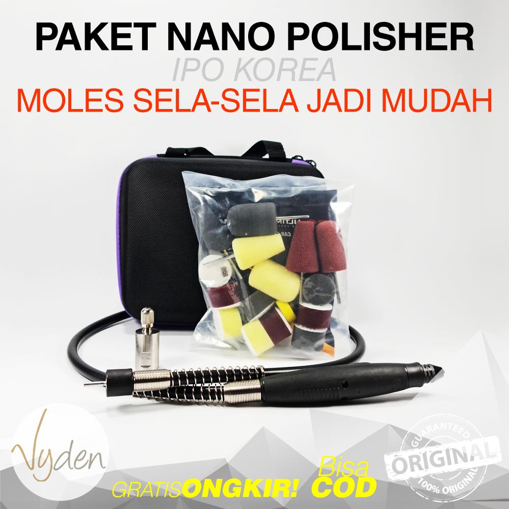 IPO Nano Polisher Kit poles area susah dijangkau Lekukan Sempit Interior Rotary Polisher Motor Mobil