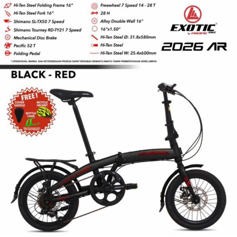 Sepeda Lipat Exotic 2026 Ar 16 Inch