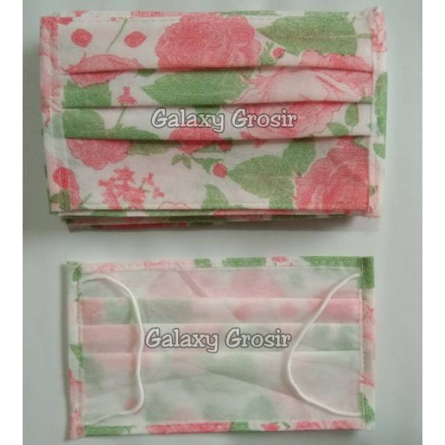 [10pcs]Masker motif 2play earloop karet melar harga grosir