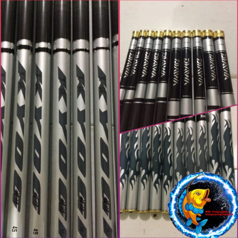 Joran Pancing Tegek Daiwa Kyogi 630 Ros Panjang impor Warna Silver