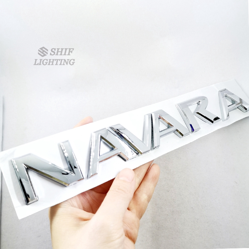 1x ABS NAVARA Letter Mobil Auto Front Trunk Hood Emblem Badge Stiker Decal Pengganti NISSAN