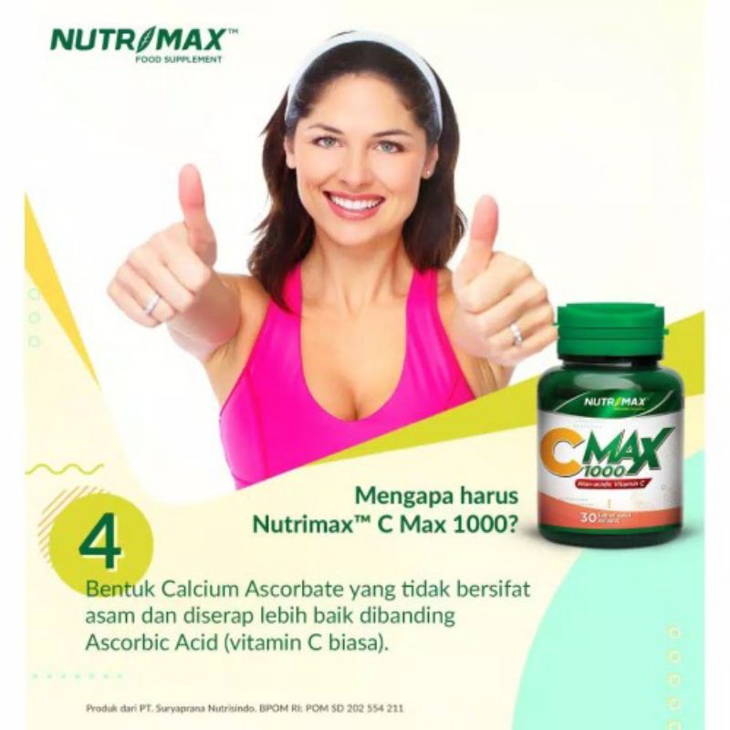 NUTRIMAX C MAX 1000 MG || DAYA TAHAN TUBUH || C-MAX