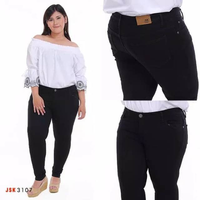 Celana Panjang Skinny Jeans Wanita Big size Jumbo Size JSK Jeans Original Denim Jeans Cewek Import