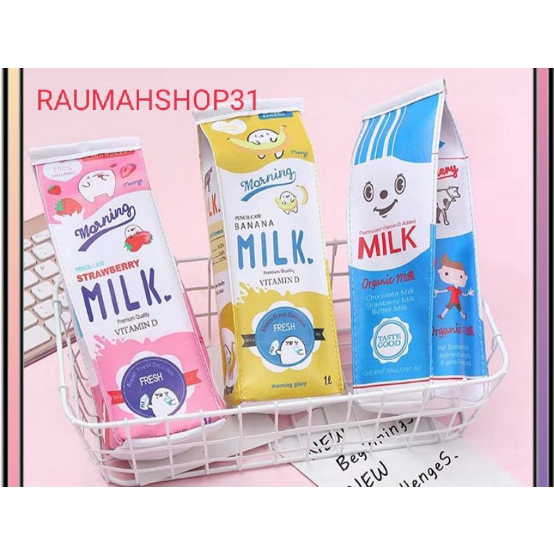 

Tempat Pensil Lucu Milk - Tempat Pensil Anak Mixue