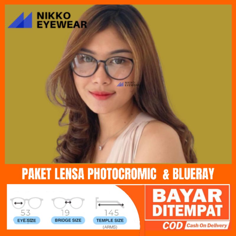 Paket Kacamata 8159 Lensa Photocromic Blueray