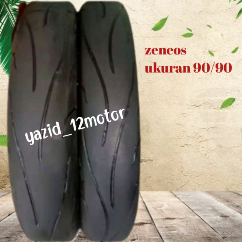 sepasang ban second merk zeneos motor metik UK 90/90 110/70.14