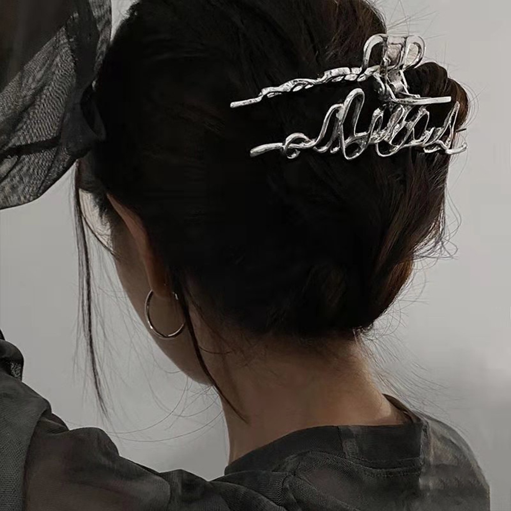 【COD Tangding】INS Lightning Hairpin Recommended Personality Irregular Metal Shape Irregular Back Hair Grab Fashion Accessories Jewelry Headdress