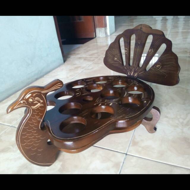 Jual Tempat Aqua Gelas Unik Tatakan Air Mineral Kayu Jati Merak Isi 12 Shopee Indonesia 5144