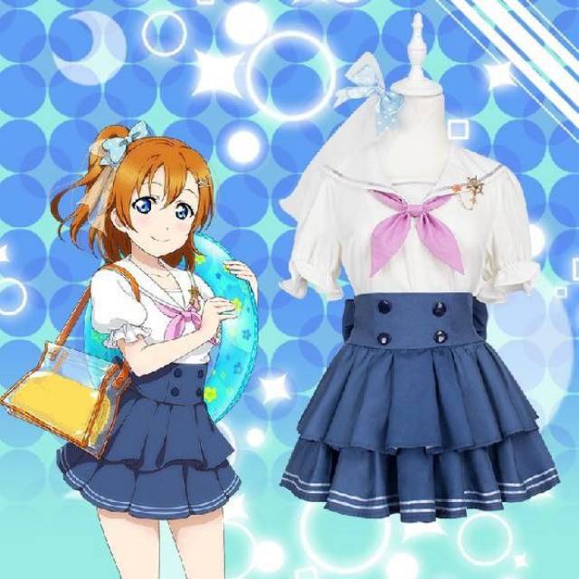 Love Live Honoka Kousaka Seifuku/Sailor Dress Cosplay Costume Anime