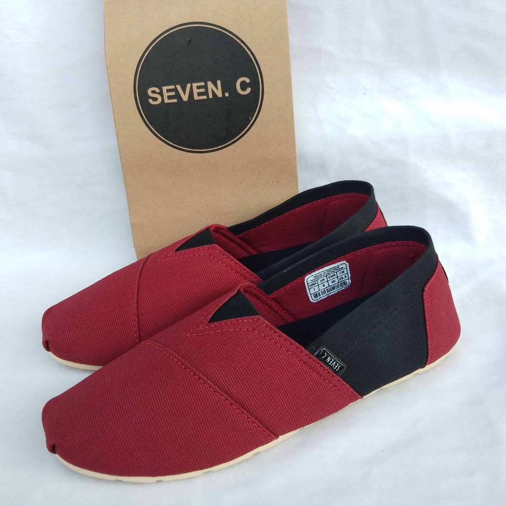 Sepatu slip on Pria dan Wanita Unisex Seven C-sepatu santai-sepatu kuliah-sepatu kerja-sepatu casual