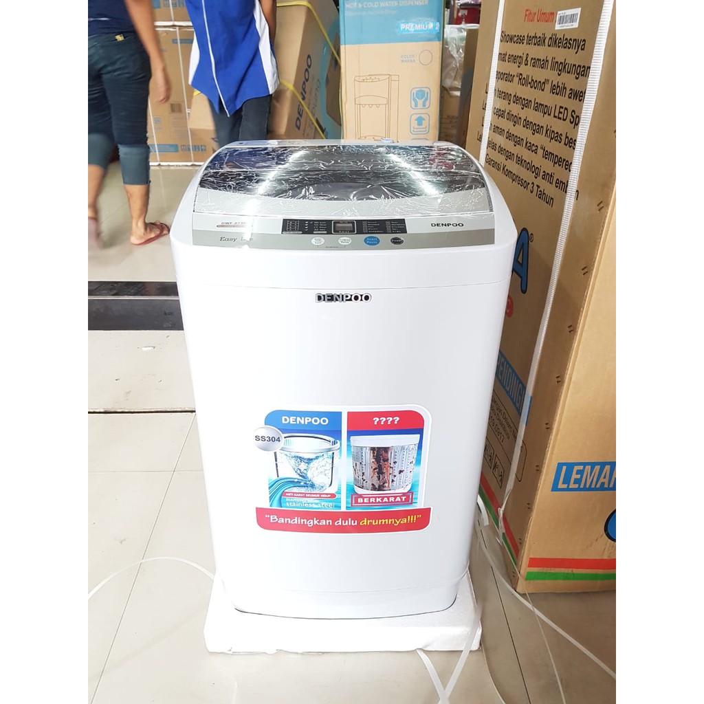 MESIN CUCI 1 TABUNG DENPOO DWF 073 HT TOP LOADING 6 KG DWF073HT