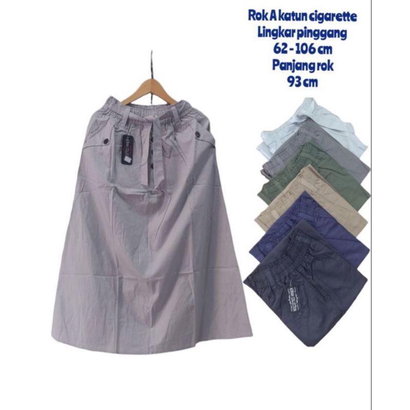 Rok panjang katun polos model A