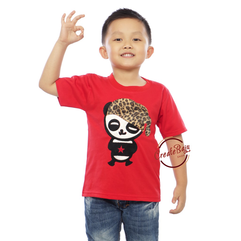 KAOS ANAK LAKI PANDA LORENG 1-7 TAHUN BAJU ATASAN ANAK LAKI FASHION TERMURAH BAHAN KATUN