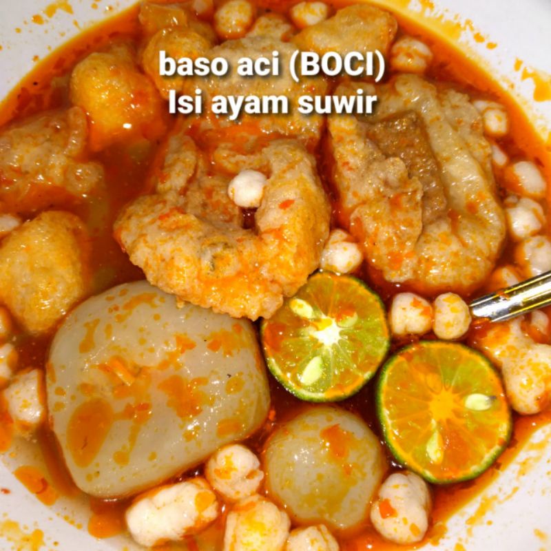 

Baso aci isi ayam suwir (Vacum)