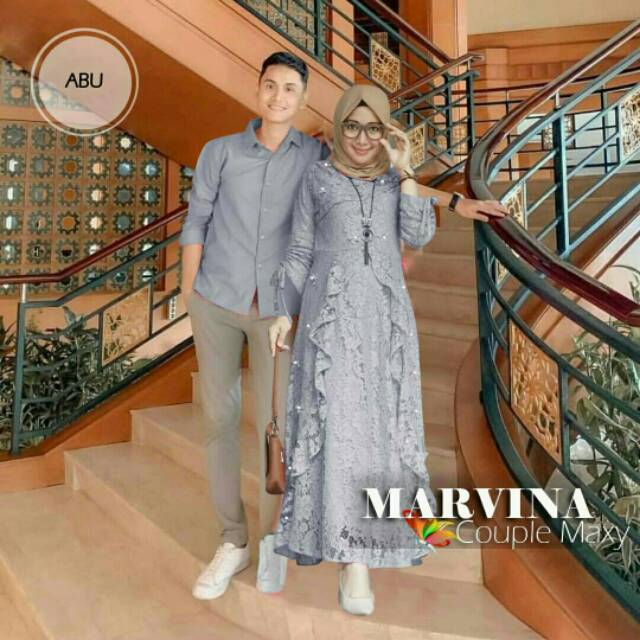 CP Couple Maxi Dress Brukat Corneli Kemeja Marvina