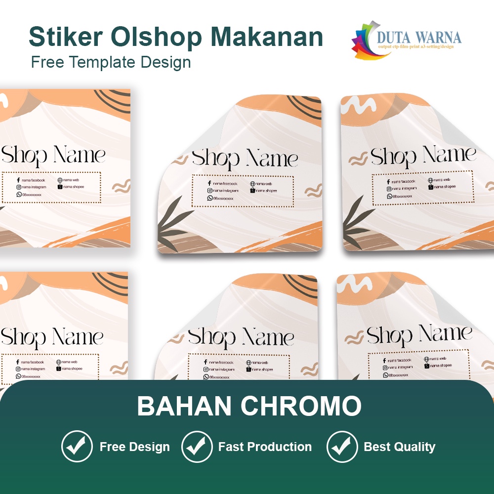 

CETAK STIKER LABEL OLSHOP KOTAK / STICKER KEMASAN MAKANAN MINUMAN PRODUK TOPLES CHROMO