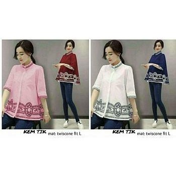 B0610 OC Kemtik Bahan twistcone fit L  baju atasan kemeja tanah abang pgmta grosir ecer murah