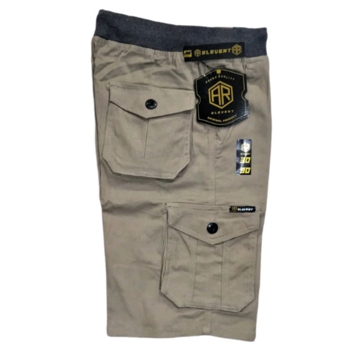 Celana Cargo Pendek Pria Big Size Cargo Kimpol Pinggang Karet Cargo  Jumbo Size 28 Sampai 45