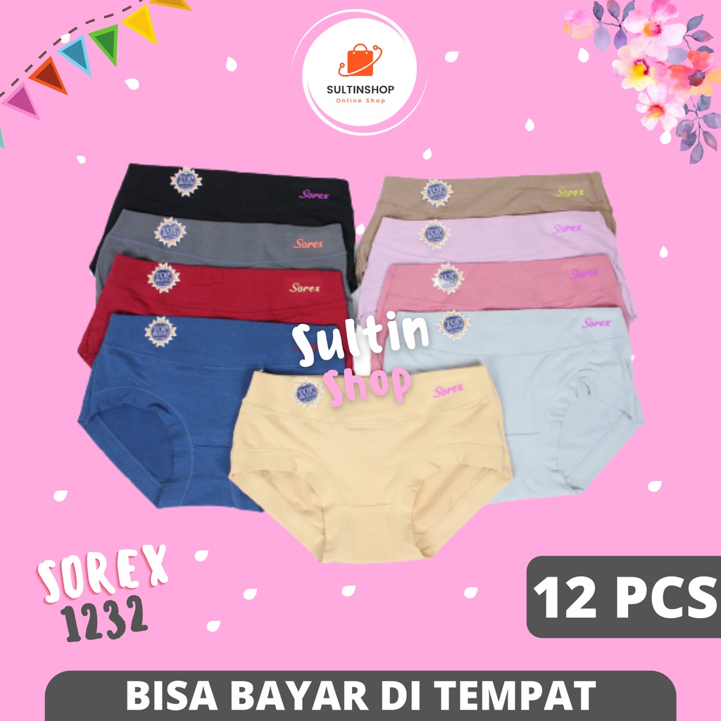 Grosir Celana Dalam Wanita CD Sorex 1232 Lusinan / Pakaian Dalam Sorek Wanita Dewasa / Underwear Dal