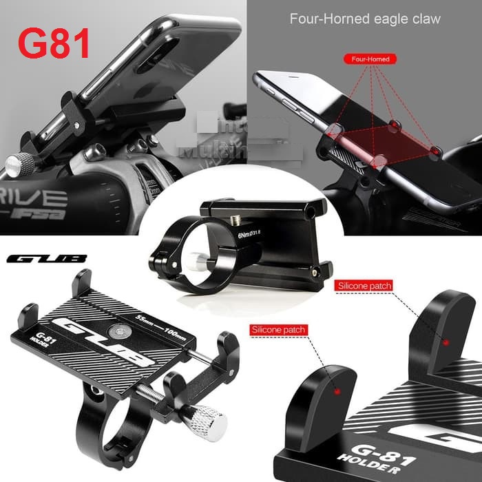 GUB G81 P10 P30 P40 PRO 2 HP Holder G-81 P-10 Handphone Phone Aluminium Stang Sepeda Motor Bracket Moto Bar Merk Berkualitas Motobar