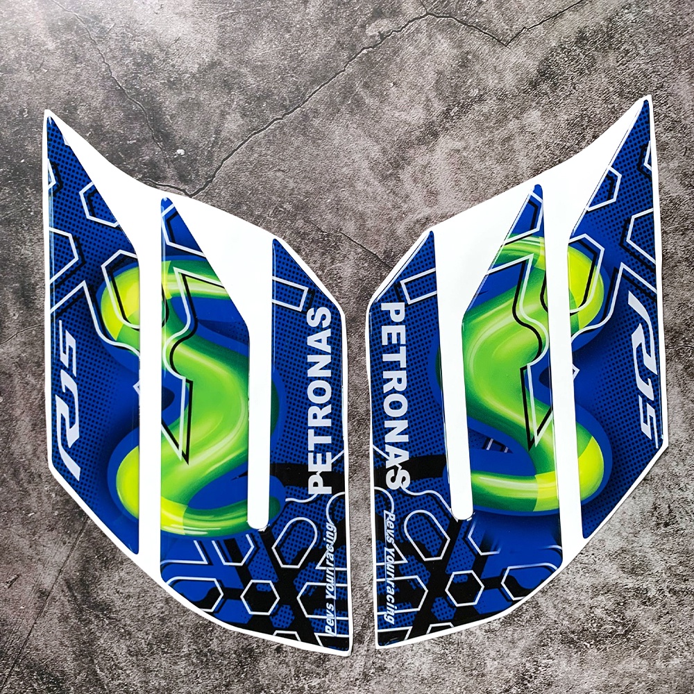 Stiker Pelindung Tangki Bensin Motor YAMAHA R15 Bentuk Tulang Ikan 3D Anti Slip