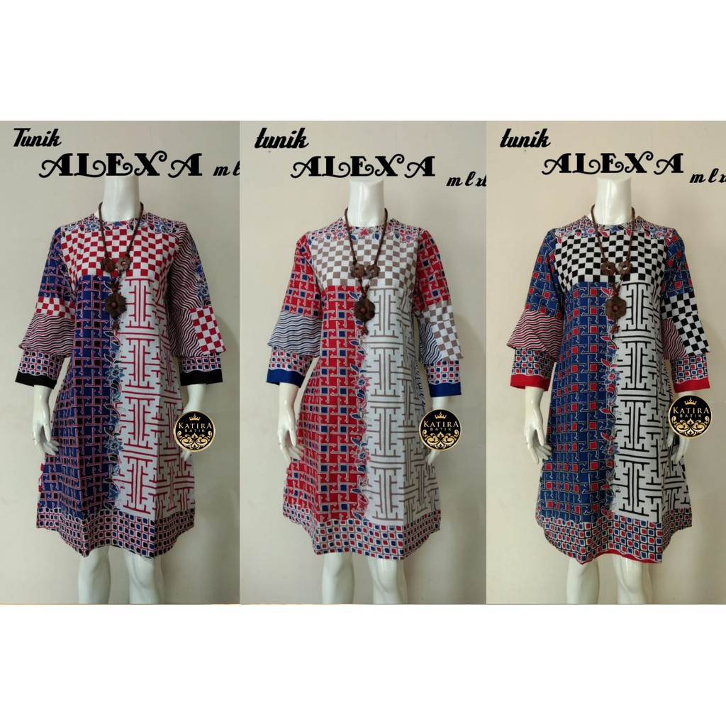 TUNIK ALEXA TUNIK BATIK CEWEK TUNIC BATIK CANTIK SERAGAM BATIK KERJA BATIK FASHION BATIK KEKINIAN