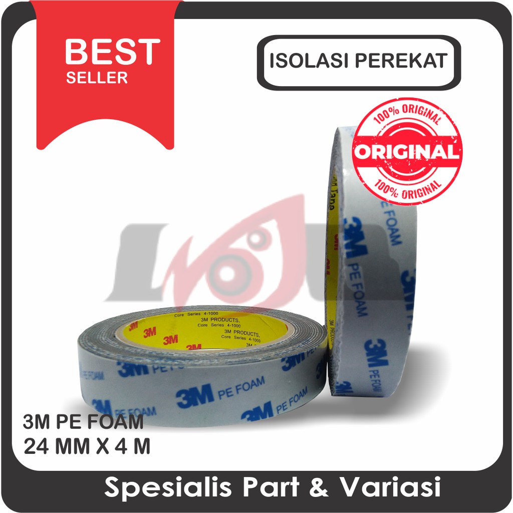 Double Tape 3M FOAM Busa Putih PE High Quality Lem Dobel Perekat