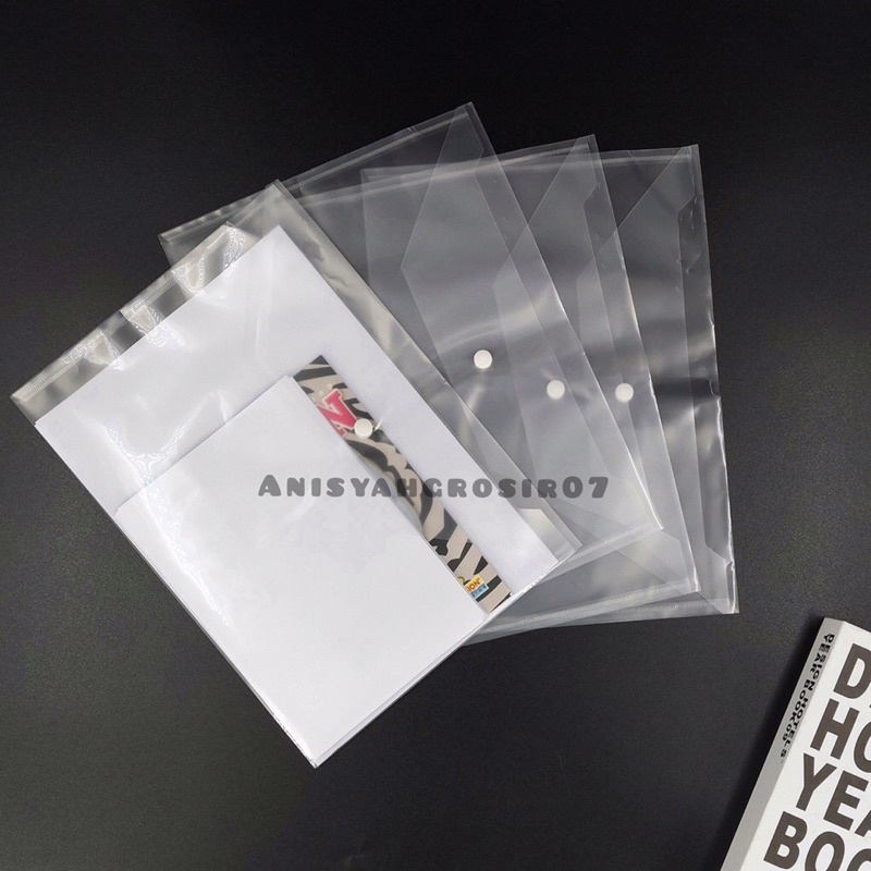 

Map plastik bening tutup kancing/Button Clear Document map/Map folder