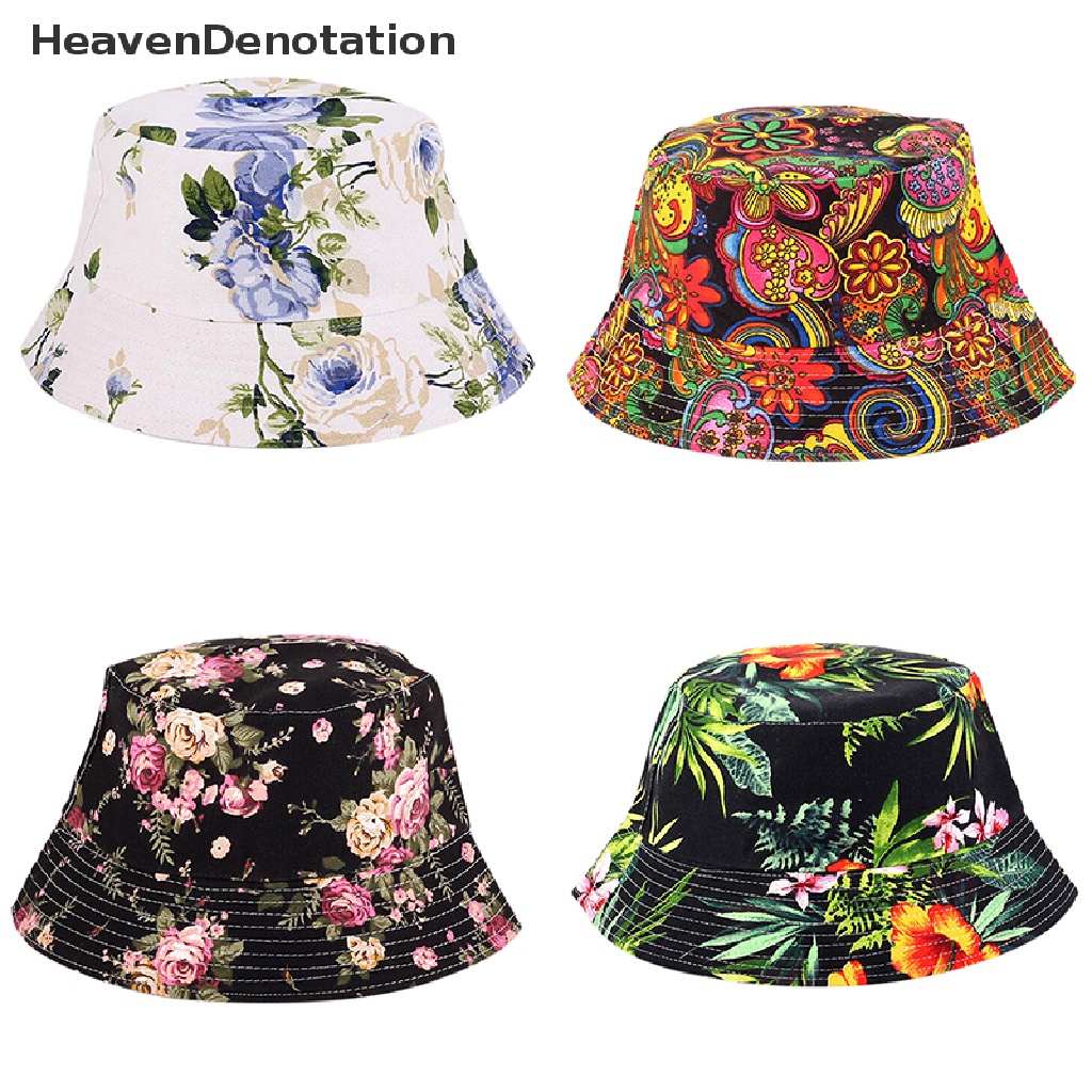 [HeavenDenotation] New Unisex Men Women Boonie Hunting Fishing Outdoor Cap Floral Bucket Sun Hat