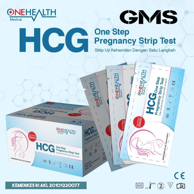 Test Kehamilan Onehealth Per Box isi 50 Pcs / HCG Test Pack Hamil / Test Pack / Test Hamil