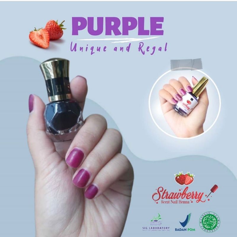 Strawberry Nail Henna 5ml Henna Praktis BPOM