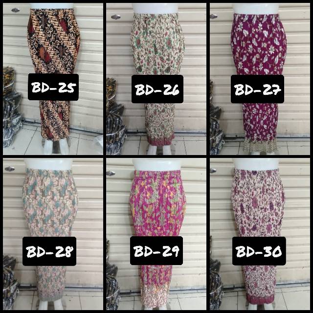 ROK PLISKET BATIK//BAWAHAN KEBAYA//ROK BATIK JUMBO//TERLENGKAP 38 MOTIF