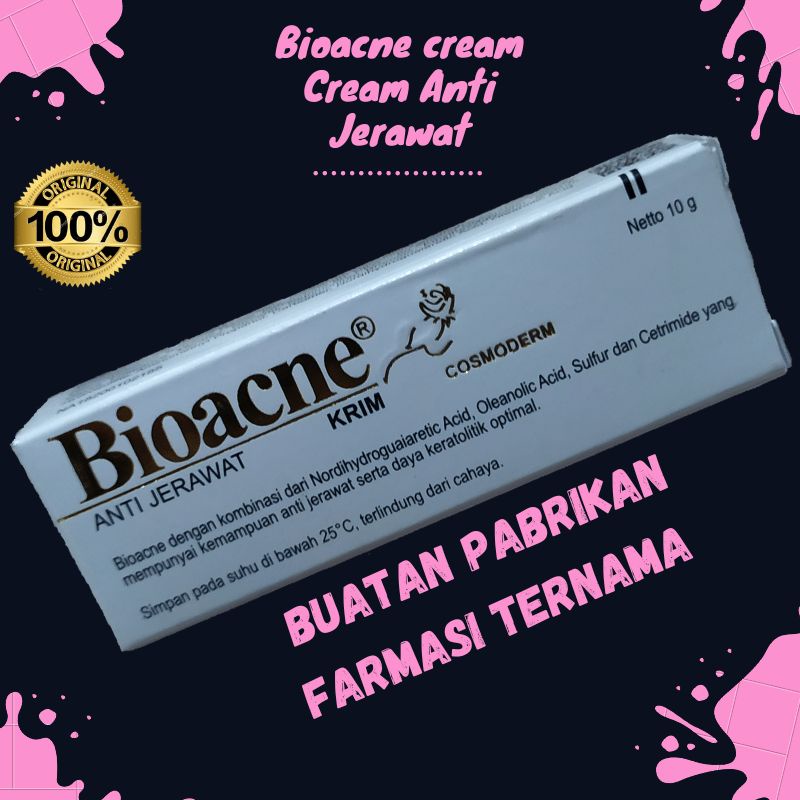 Bioacne Bio Acne Acnes Cream Krim Kecantikan Perawatan Obat Salep Benzolac Treathment Treatmen Wajah