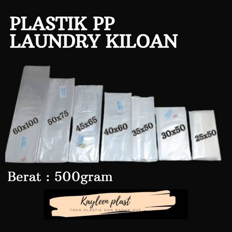 Kantong Plastik PP Bening / Plastik Laundry Kiloan PP Murni Paling Murah