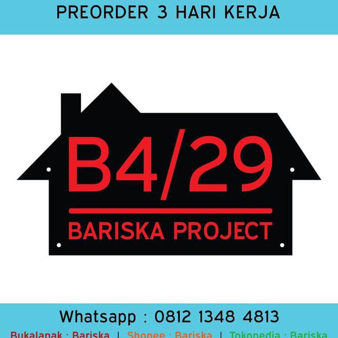 

Nomor Rumah Acrylic / Akrilik Unik Landscape 30X17 Kode 801