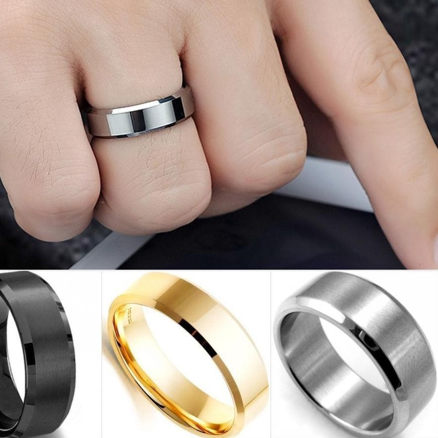 Cincin Titanium Hitam Cincin couple pria wanita